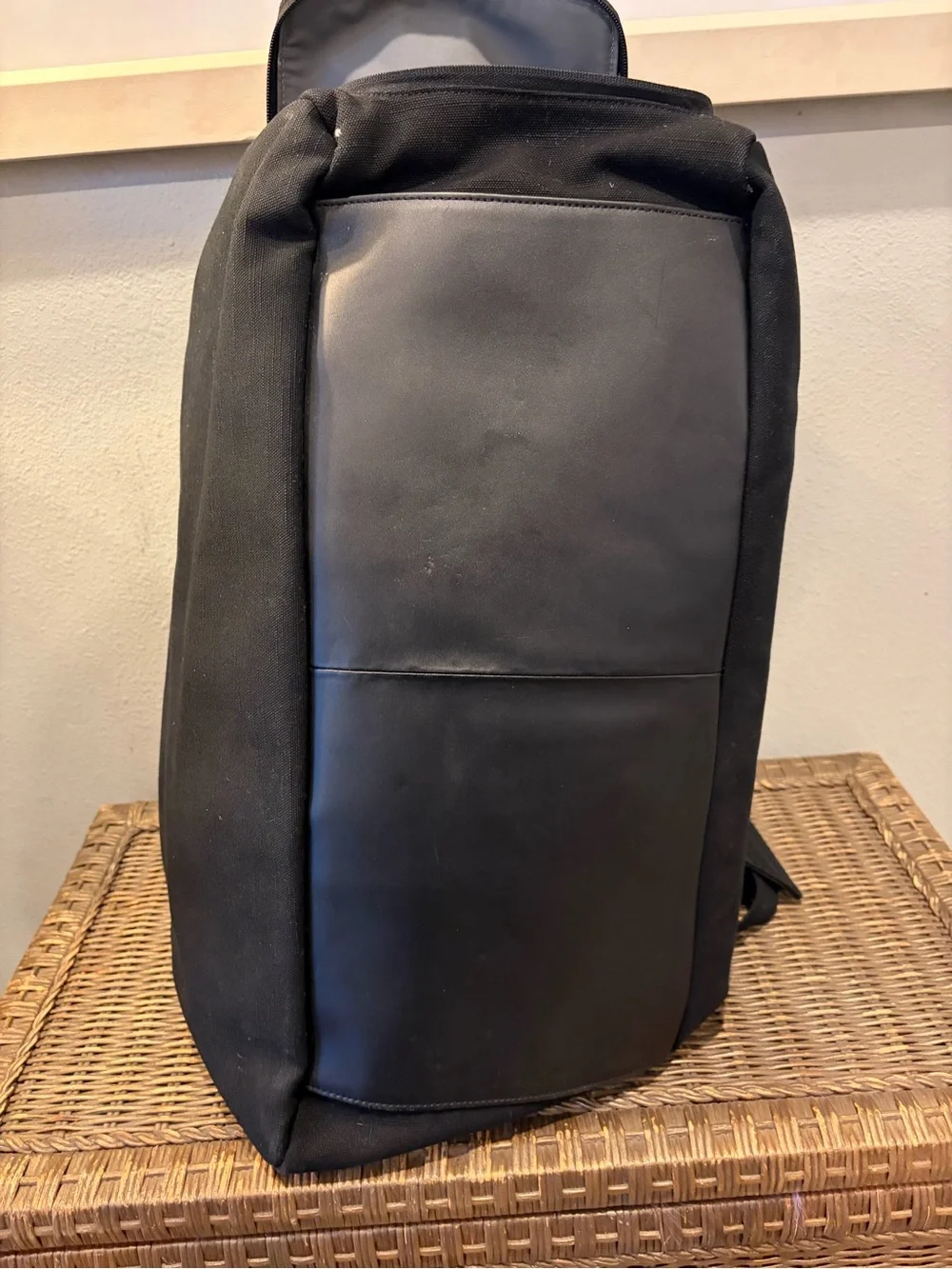 Away Black Canvas Duffel Bag with Front Patch Pocket - Like New! Retails $245